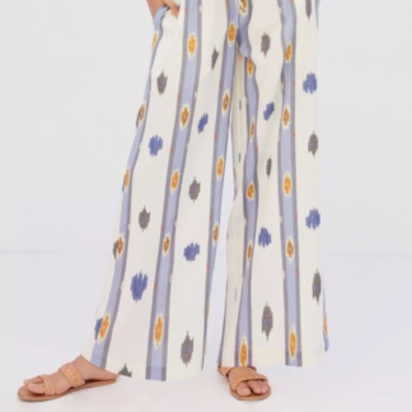 Anthropologie Ollari Pom Pom Wide-Leg Pants Size XSP - Picture 2 of 6